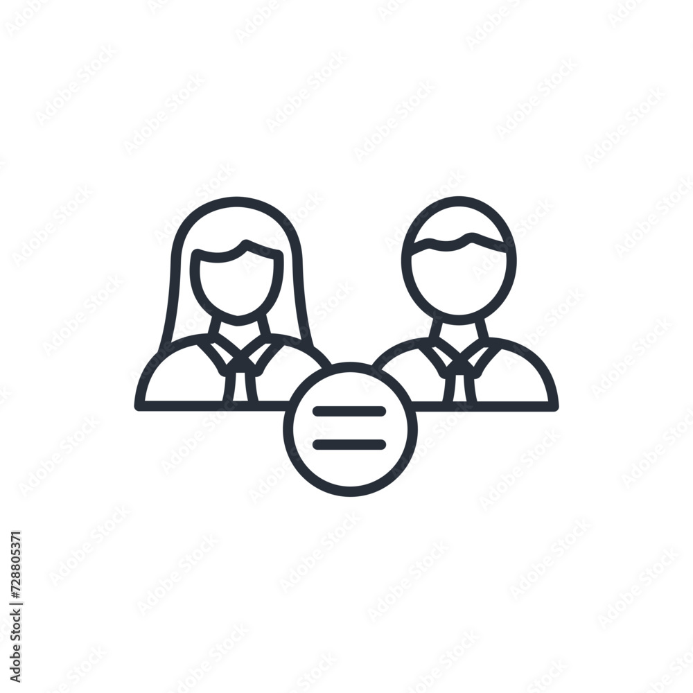 Gender equality icon. vector.Editable stroke.linear style sign for use web design,logo.Symbol illustration. Gender equality icon. vector.Editable stroke.linear style sign for use web design,logo.Symbol illustration.