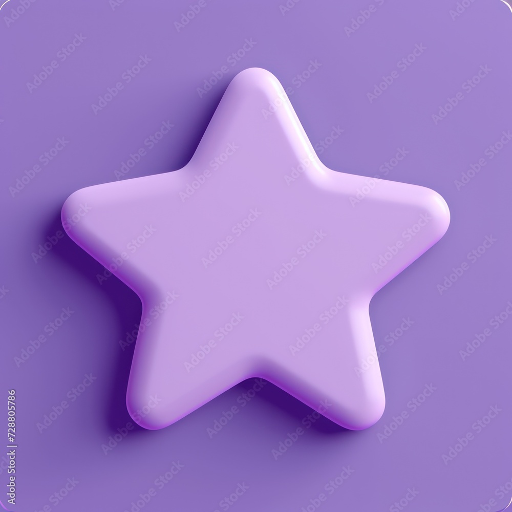 3D review icon with purple color 3D review icon with purple color