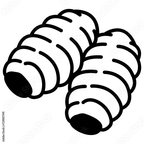 Gnocchi dumpling glyph and line vector illustration
