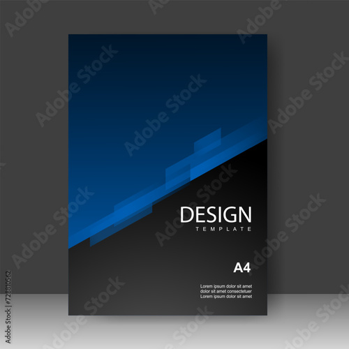 Book cover design modern technology style. for Brochure template, Annual report, Banner, Poster, catalog, Simple Flyer promotion, magazine. Vector illustration