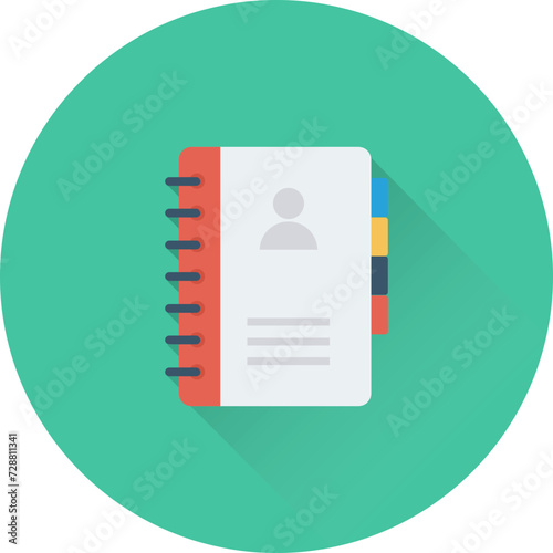 Contact Book Vector Icon 