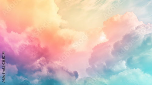 Delicate colored clouds