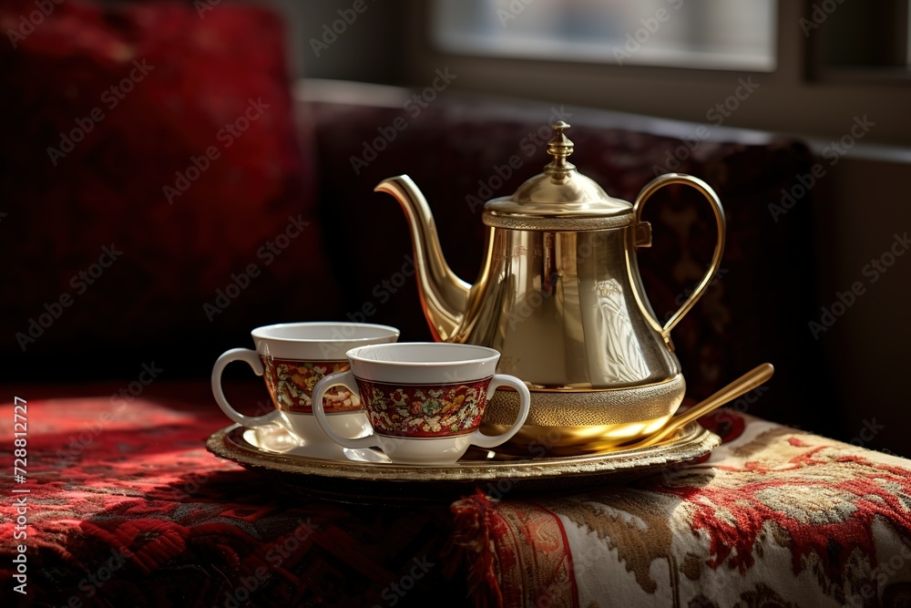 Fototapeta premium a coffee pot in an oriental-style setting