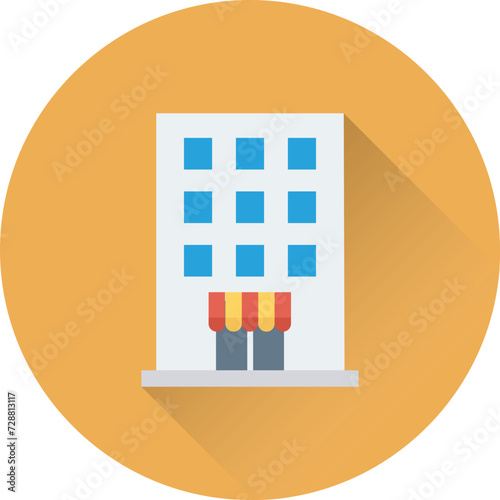 Hotel Building Vector Icon