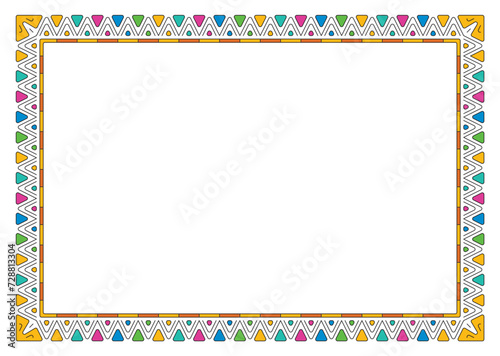 triangle patterned colorful certificate