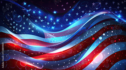 Abstract Fourth of July America Memorial day Veterans Day background