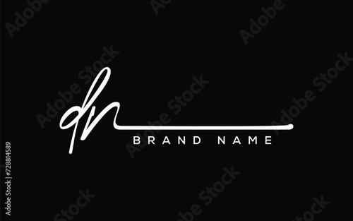 DN letter beauty handwriting vector logo. 