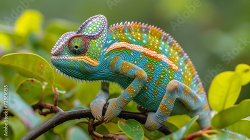 Chameleons Blending In, Fascinating photo of chameleons blending into their surroundings, showcasing their unique camouflage. © Nico