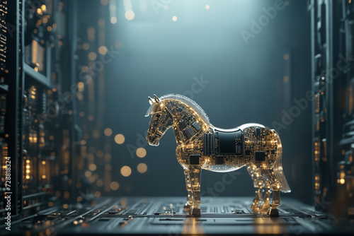 Trojan horse is any malware that misleads users of its true intent by disguising itself as a standard program. photo