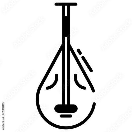 Biwa glyph and line vector illustration