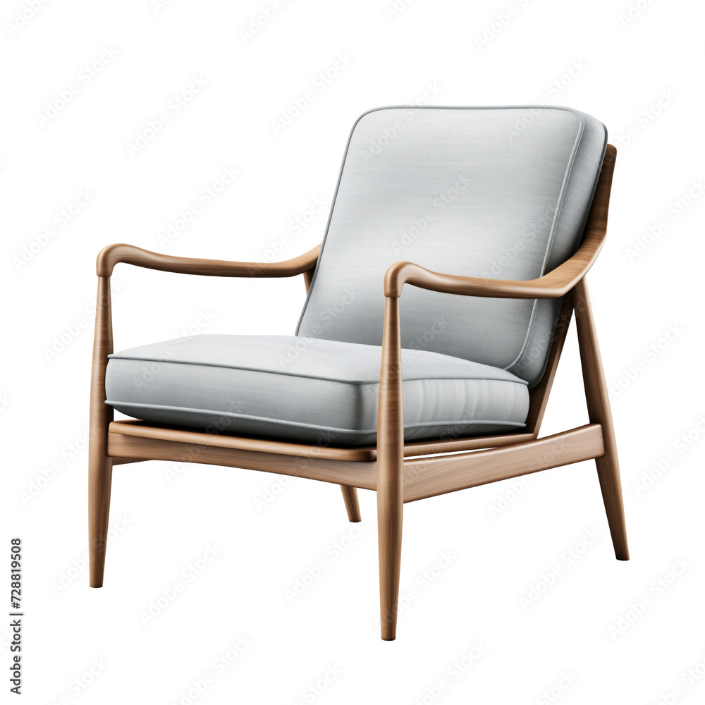 Lounge Chair. Scandinavian modern minimalist style. Transparent background, isolated image. Lounge Chair. Scandinavian modern minimalist style. Transparent background, isolated image.