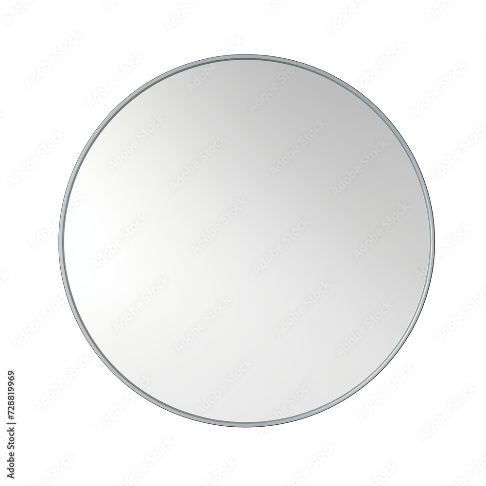 Mirror. Scandinavian modern minimalist style. Transparent background, isolated image.