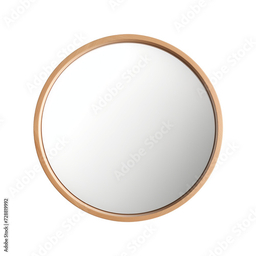 Mirror. Scandinavian modern minimalist style. Transparent background, isolated image.