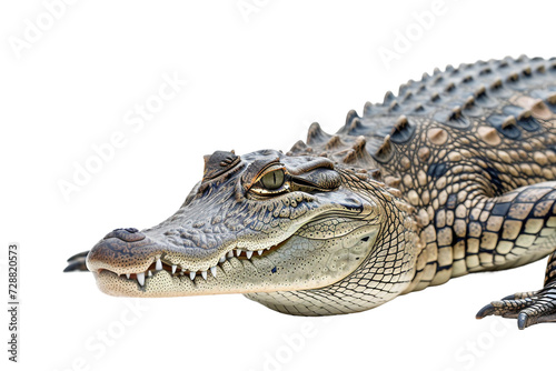 Nile Crocodile on Transparent Background