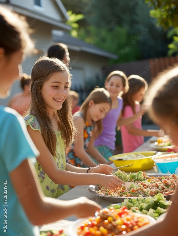 Neighborhood Gathering for Street Dining