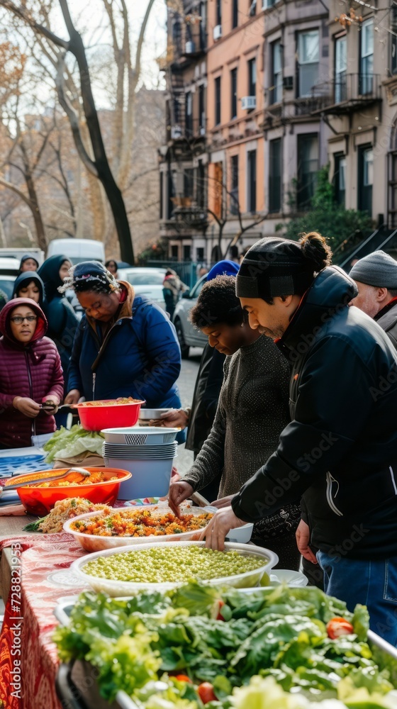 Neighborhood Gathering for Street Dining