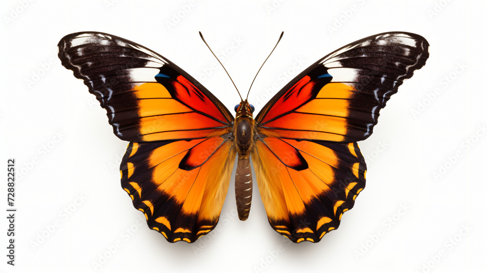 Beautiful butterfly isolated on white.