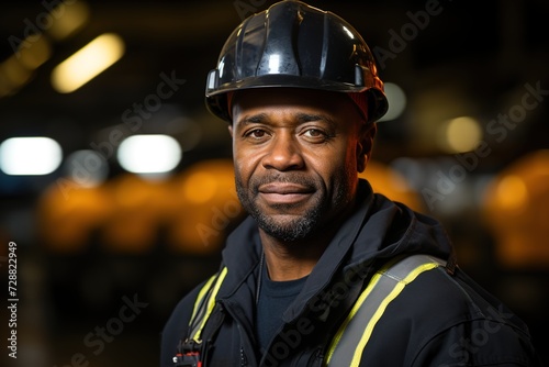 Skilled Professional: The Portrait of a Black Industry Maintenance Engineer Reflects Precision and Competence in Overseeing Maintenance Tasks in Industrial Settings