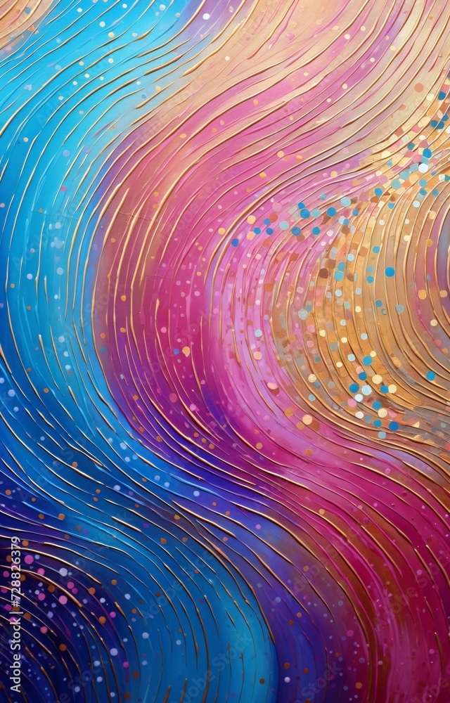 Fototapeta Galactic Waves in Abstract Art