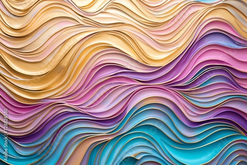 Metallic Flowing Colors Design