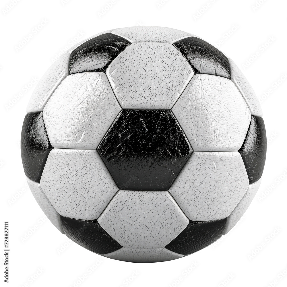 Obraz premium Realistic soccer ball isolated on transparent background