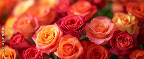 Colorful roses in full bloom, ideal for love, romance, and celebrations