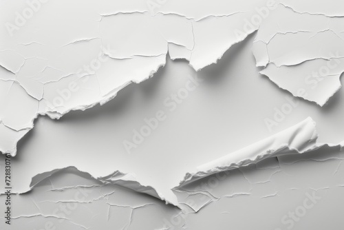 High-Resolution Image of a Torn White Paper on a Transparent Background