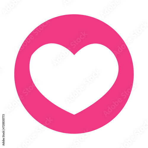 Heart, love, romance or valentine's day red vector icon for apps and websites. Vector illustration. Eps file 85.