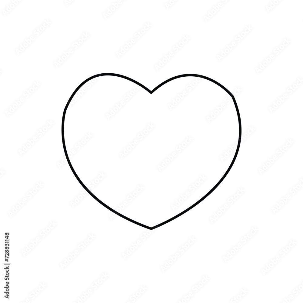 Heart Love icon template black color editable. Heart Love symbol vector sign isolated on white background. Simple logo vector illustration for graphic and web design.  EPS file 87.