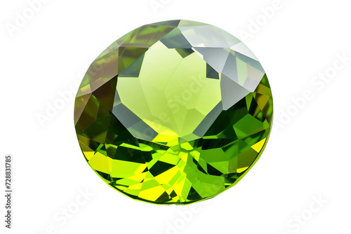 Peridot Green Gemstone on Transparent Background