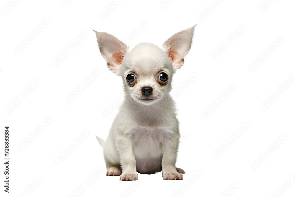 White puppy dog on transparent background png