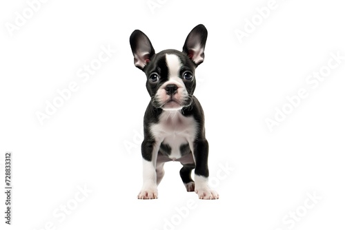 Boston terrier puppy on transparent background png © DrArt