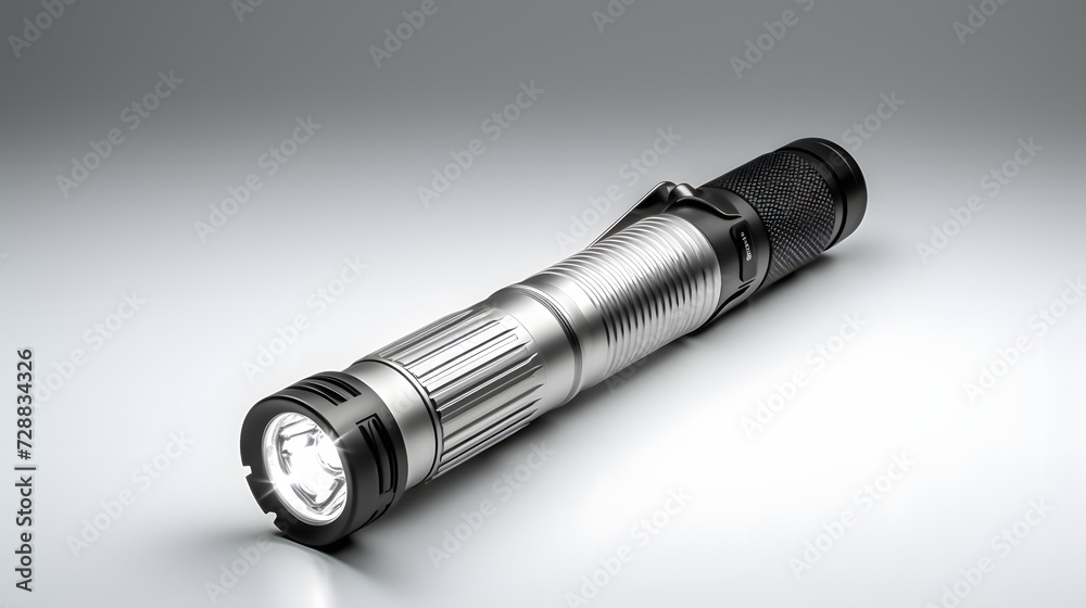 Flashlight on white background