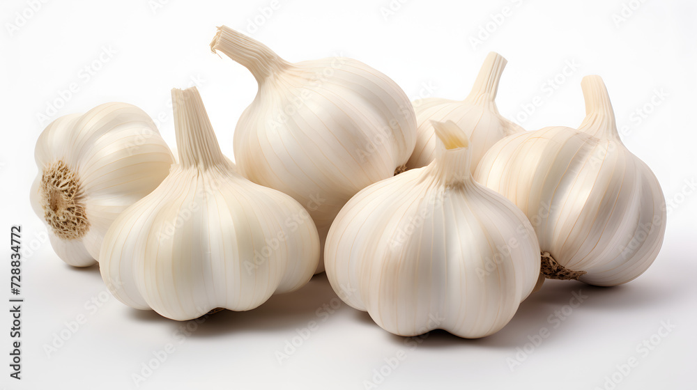 Garlic on white background Garlic on white background