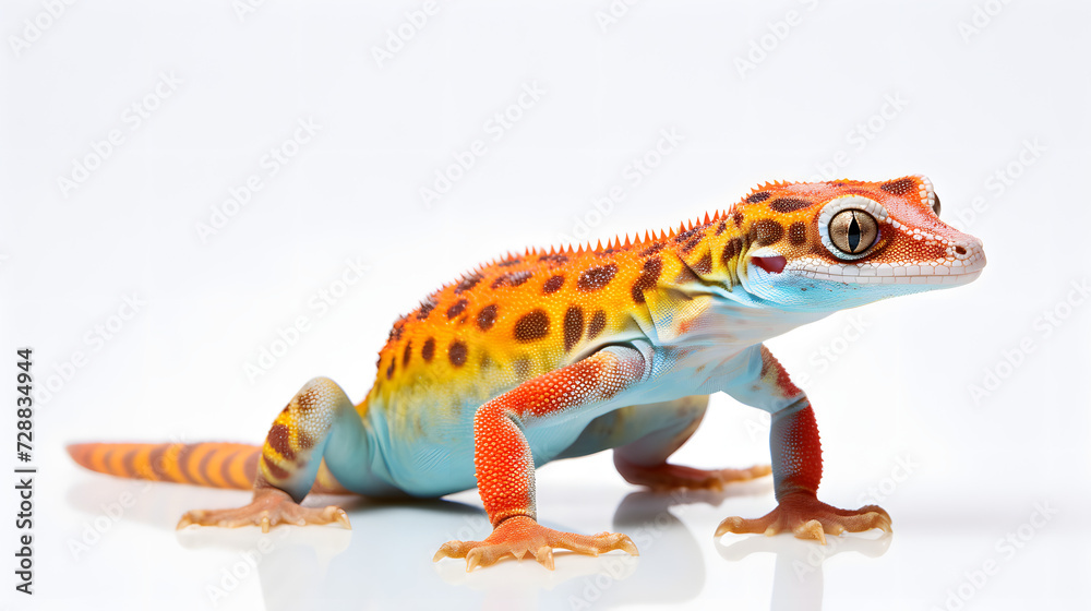 Obraz premium Gecko on white background