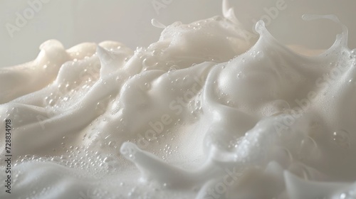  a close up of a white substance with a lot of drops of water on the surface of the liquid and on the surface of the surface of the liquid is white.