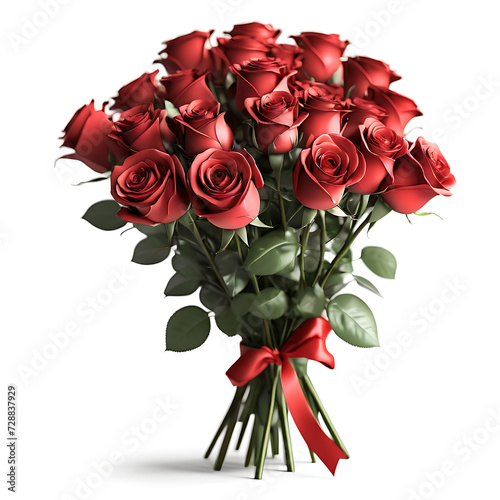 Valentine s day bouquet of red roses  valentine s day love  dating gift  wedding bouquet  isolated cut object png file on white isolated background.