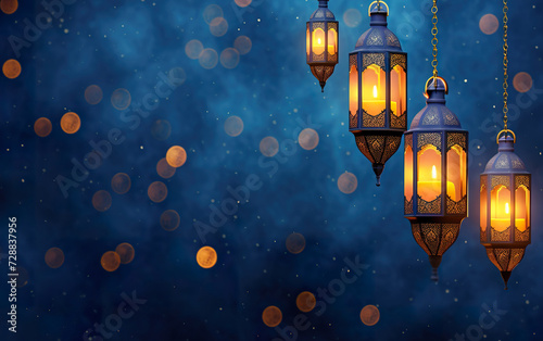 Eid poster design islamic elements golden color