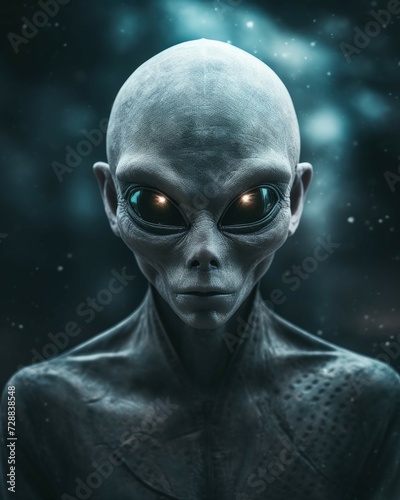 beyond our world: a comprehensive exploration of alien presences on earth, depicted through a myriad of humanoid alien faces. Ai Generated photo