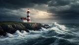 Latarnia morska przeciw sztormowym falom