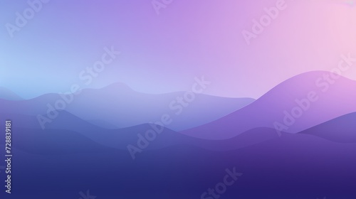 Abstract wavy landscape transitioning from blue to pink purple. Concept of calm, abstract backgrounds, minimalist wave design. Copy space