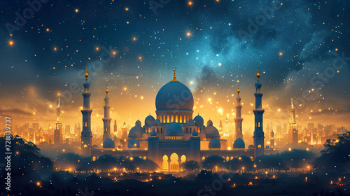 Happy eid al adha greetings green golden background