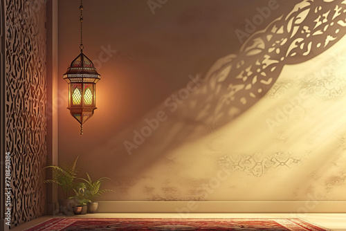 flat background with Islamic ornament