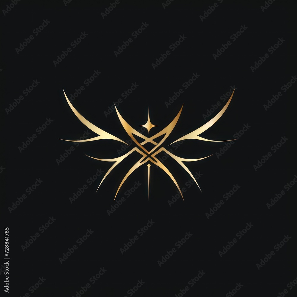 Minimalistic golden logo concept, exuding luxury, ideal for a jewelry company. Minimalistic golden logo concept, exuding luxury, ideal for a jewelry company.