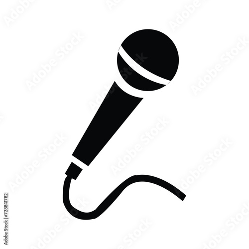 microphone icon vector on white background. Vector illustration. EPS file 93.