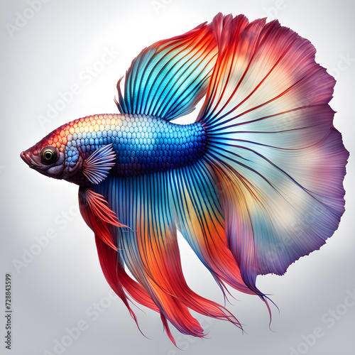 Siamese beautiful colorful fish