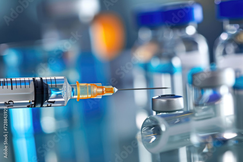 close-up of a syringe being filled with medicine