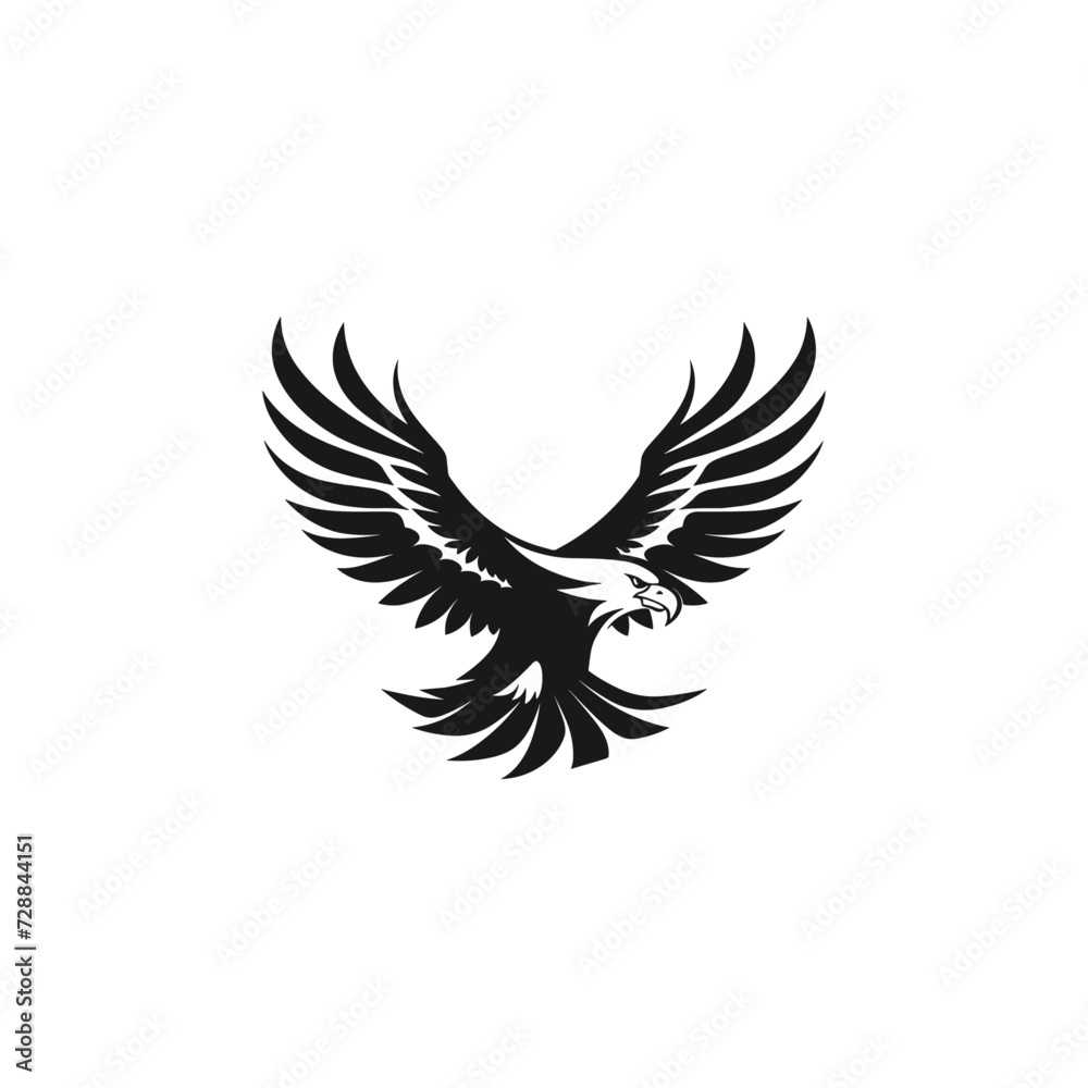 Eagle flying flat vector design Eagle flying flat vector design
