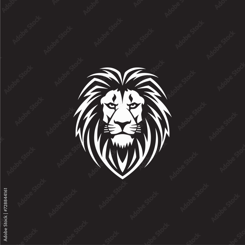 Lion head flat vector design