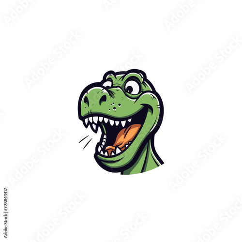 Dinosaur mascot flat vector design